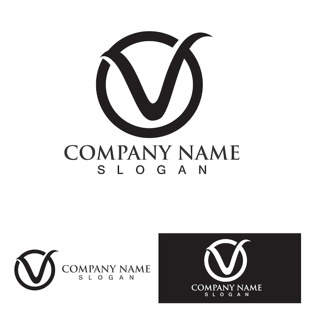 Vector de plantilla de logotipo de letra V