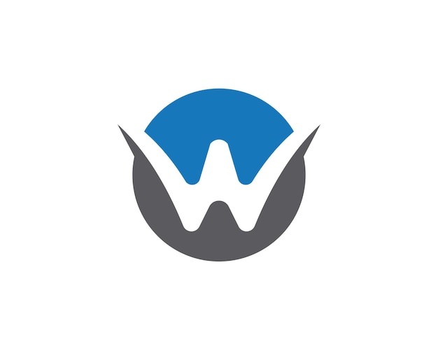 Vector de plantilla de logotipo de letra W