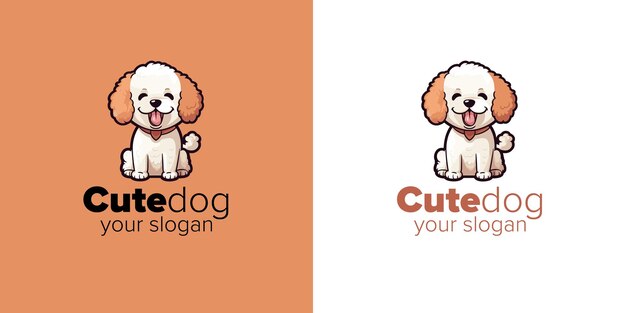 Vector de plantilla de logotipo de logotipo de perro lindo y gráficos de aseo de mascotas para su tienda de mascotas