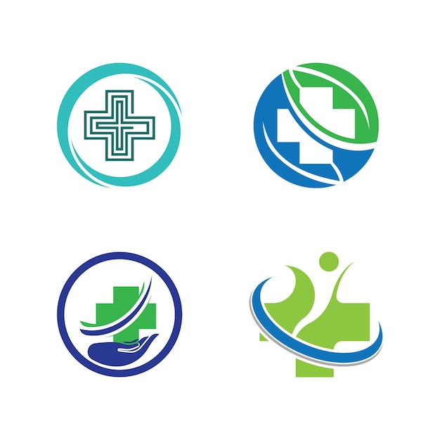 Vector de plantilla de logotipo médico de salud