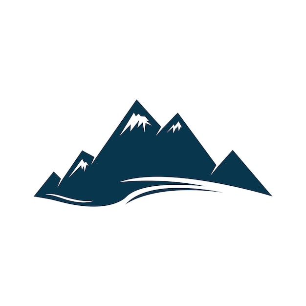 Vector de plantilla de logotipo de negocio del icono de la montaña alta
