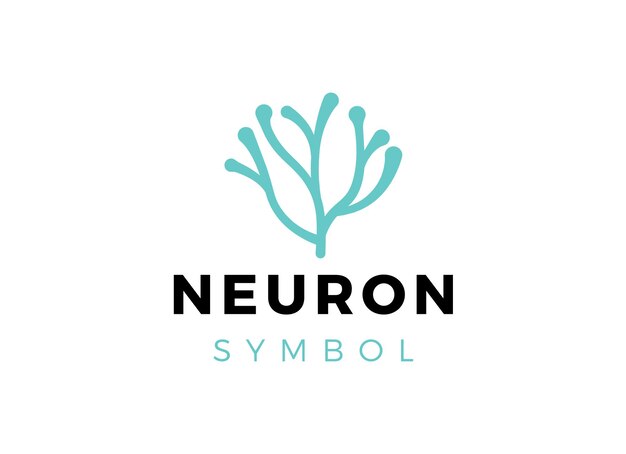 Vector de plantilla de logotipo de neurona abstracta