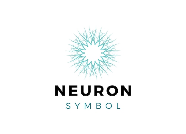 Vector de plantilla de logotipo de neurona abstracta