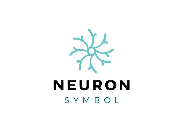 Vector vector de plantilla de logotipo de neurona abstracta
