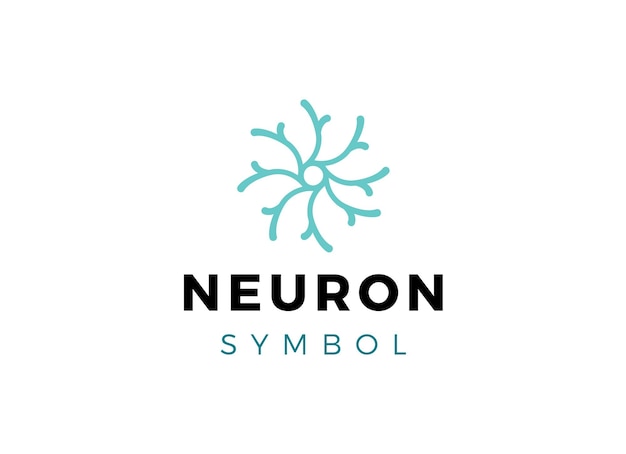 Vector de plantilla de logotipo de neurona abstracta