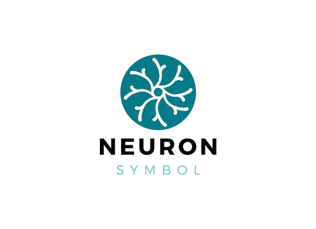 Vector de plantilla de logotipo de neurona abstracta