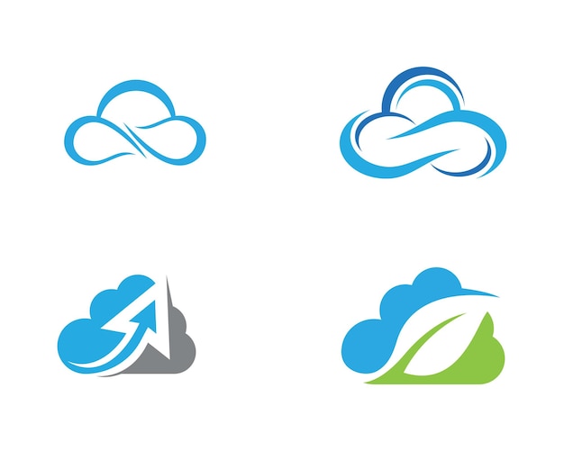 Vector de plantilla de logotipo de nube
