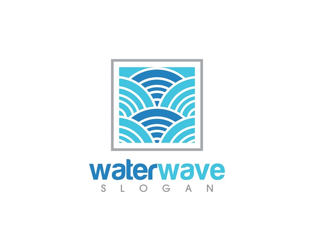 Vector de plantilla de logotipo de onda de agua