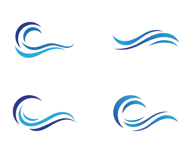 Vector de plantilla de logotipo de onda de agua