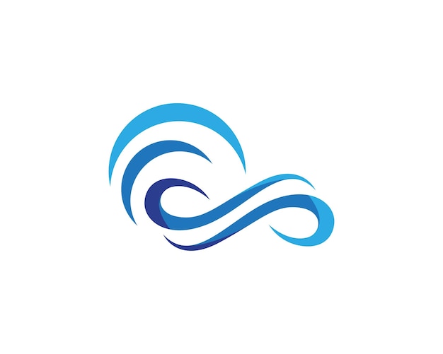 Vector de plantilla de logotipo de onda de agua
