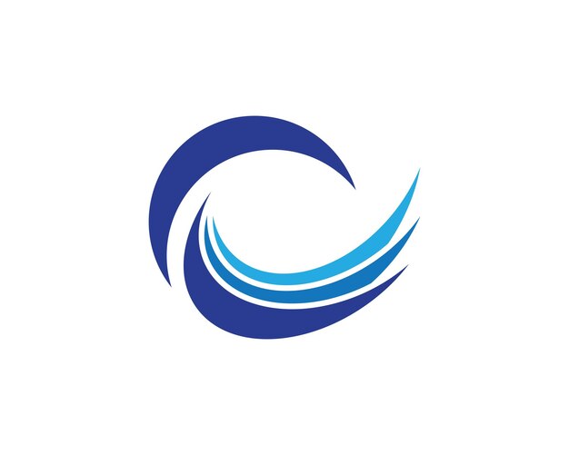 Vector de plantilla de logotipo de onda