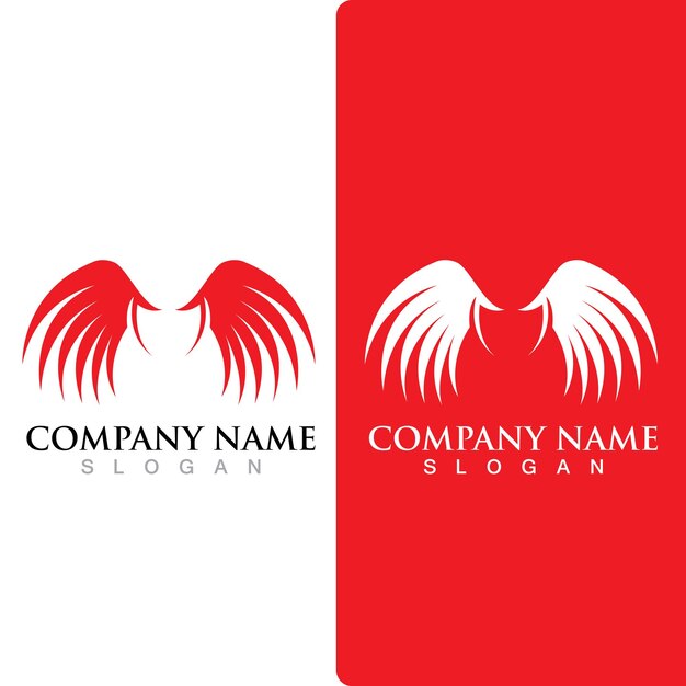 Vector de plantilla de logotipo de pájaro halcón ala