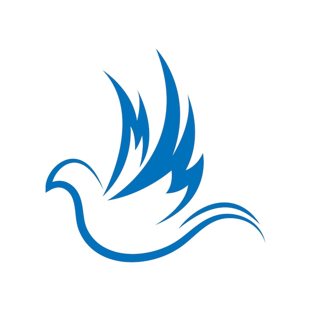 Vector de Plantilla de logotipo de paloma de pájaro
