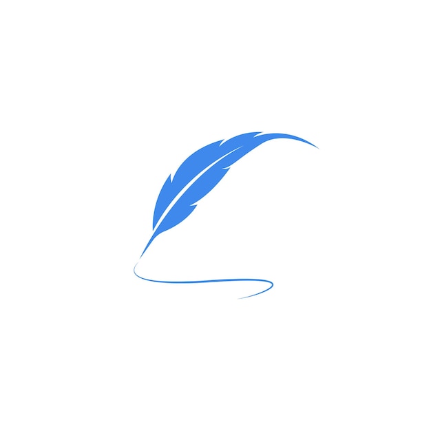 Vector de plantilla de logotipo de pluma pluma