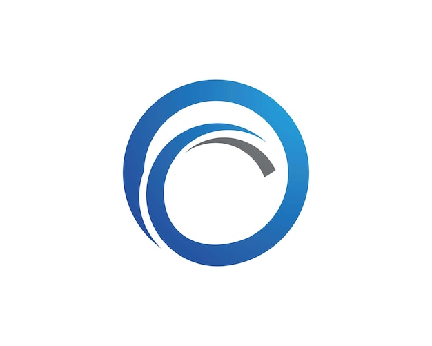 Vector de plantilla de logotipo de símbolo e icono de onda de agua