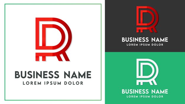 Vector de plantilla de logotipo de texto R