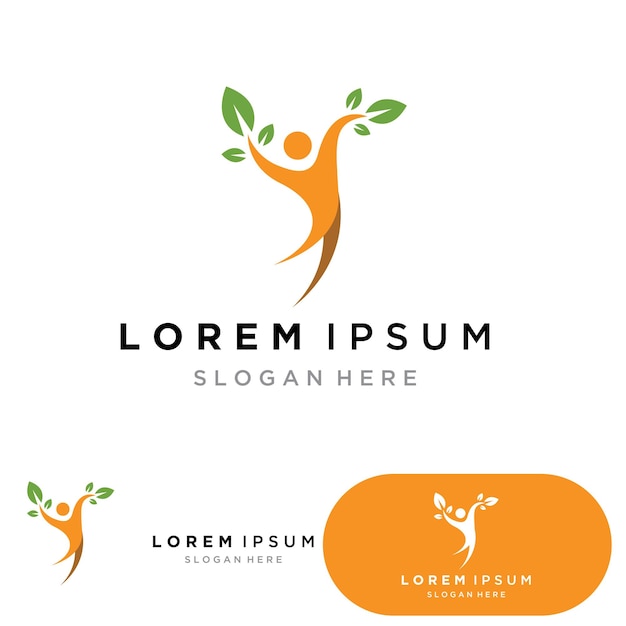 Vector de plantilla de logotipo de vida saludable