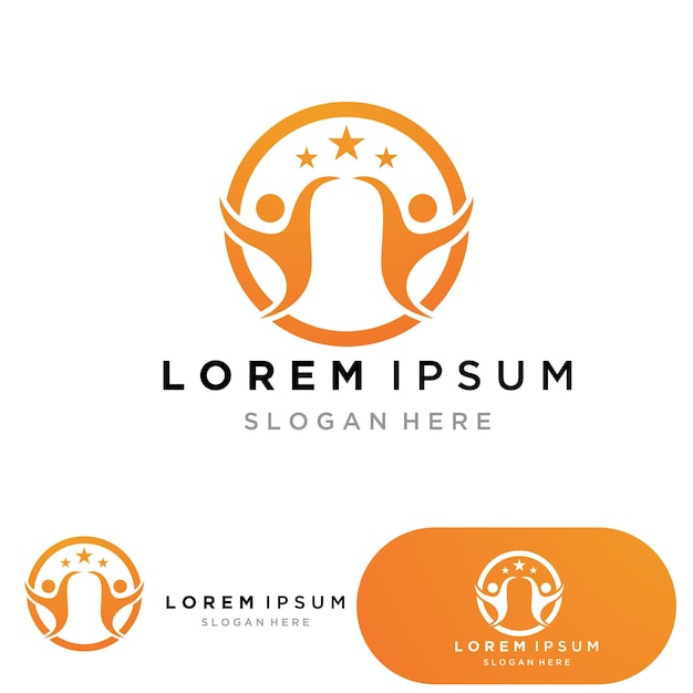 Vector de plantilla de logotipo de vida saludable