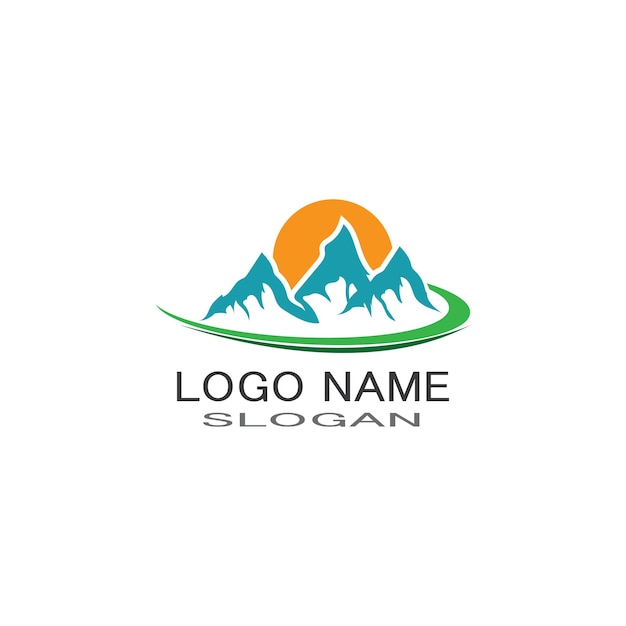 VECTOR DE PLANTILLA DE NEGOCIO DE LOGOTIPO DE MONTAÑA