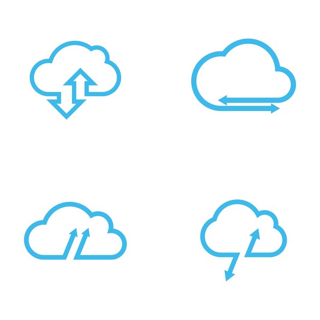 Vector de plantilla con nube