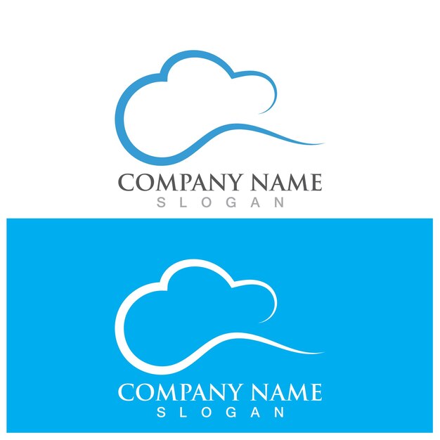 Vector de plantilla con nube