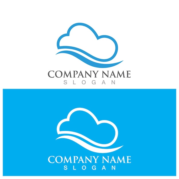 Vector de plantilla con nube