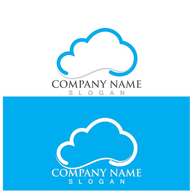 Vector de plantilla con nube