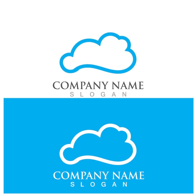 Vector de plantilla con nube