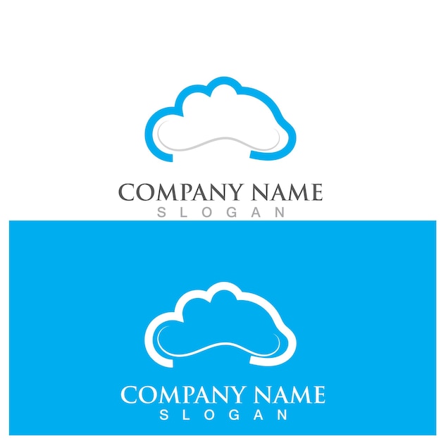 Vector de plantilla con nube