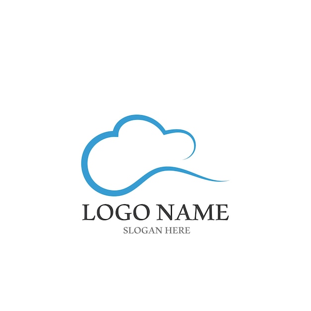 Vector de plantilla con nube