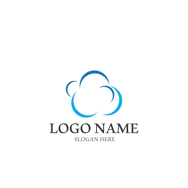 Vector de plantilla con nube