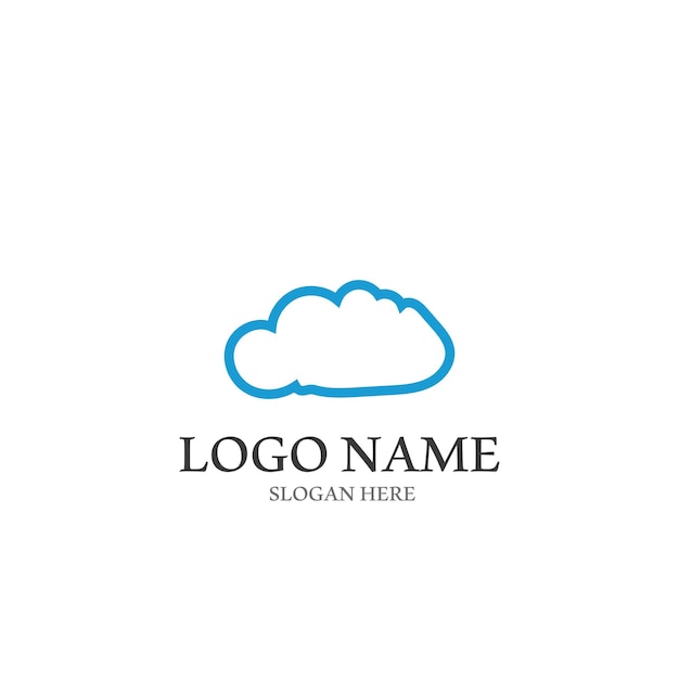 Vector de plantilla con nube