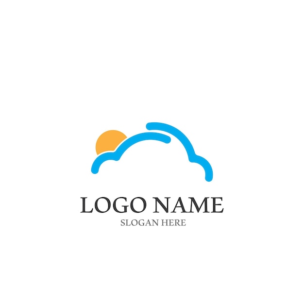 Vector de plantilla con nube