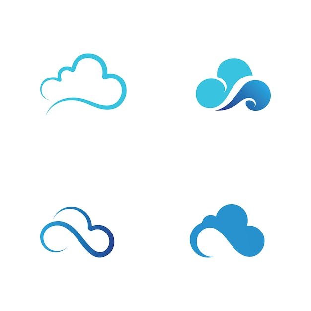 Vector de plantilla con nube