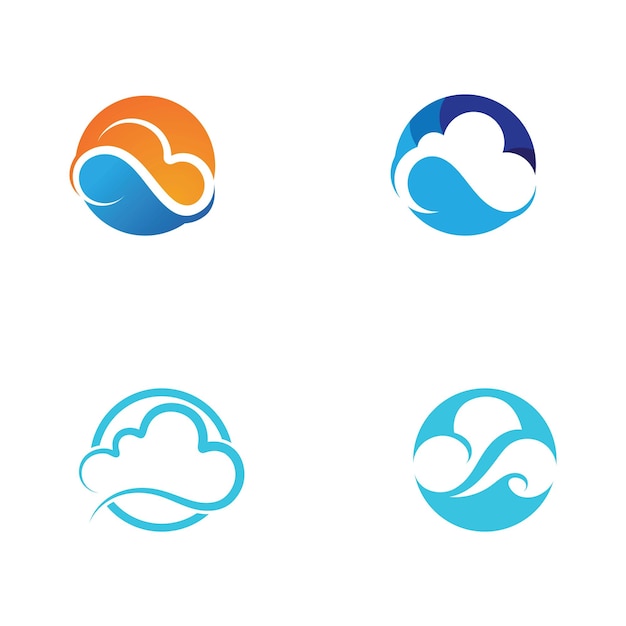 Vector de plantilla con nube