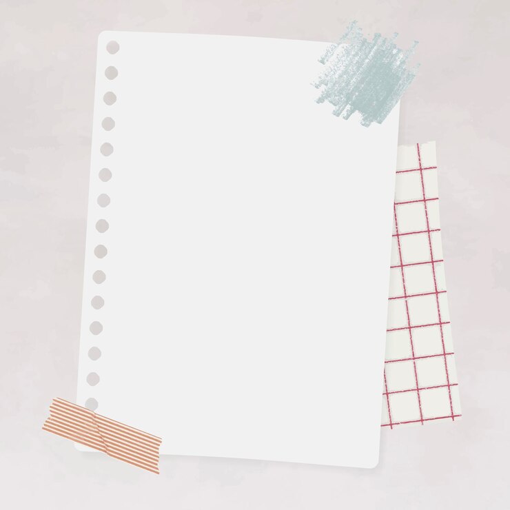 Vector vector de plantilla de papel blanco en blanco