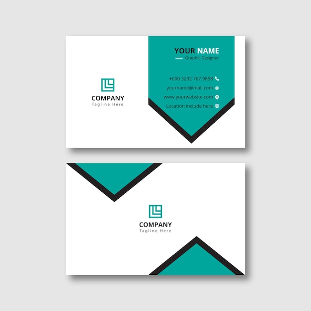 Vector plantilla de tarjeta de visita creativa y limpia moderna