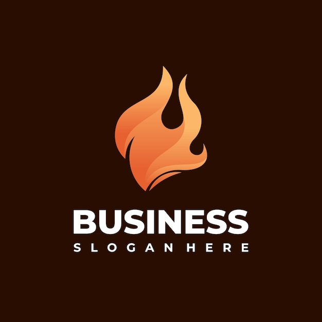 Vector de plantilla de vector de diseño de logotipo de llama de fuego