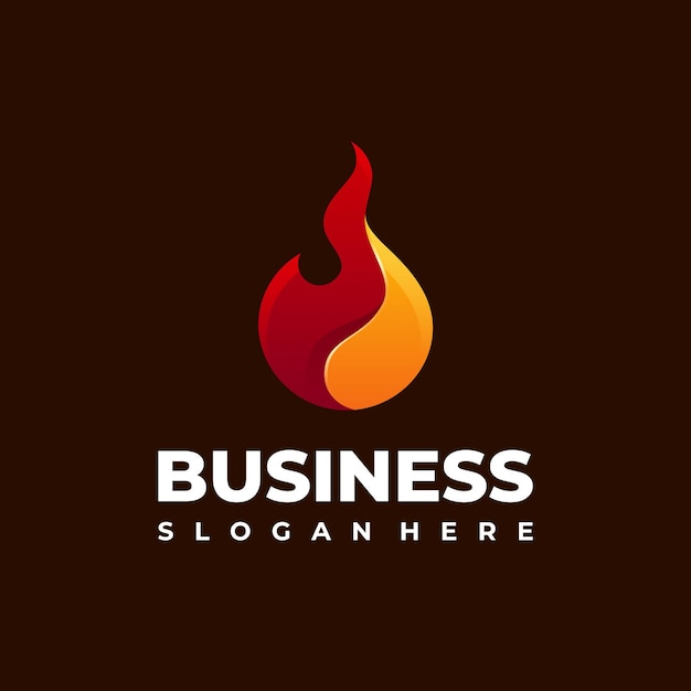 Vector de plantilla de vector de diseño de logotipo de llama de fuego