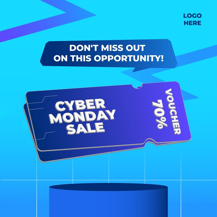 Vector de plantilla de venta de Cyber Monday