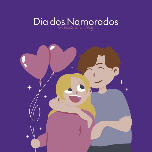 Vector de plantillas de carteles de los dos enamorados
