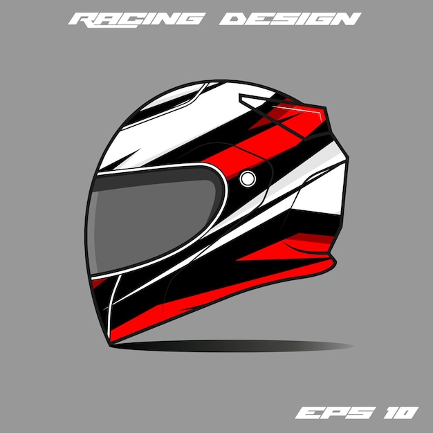 Vector de plantillas de cascos de carreras deportivas