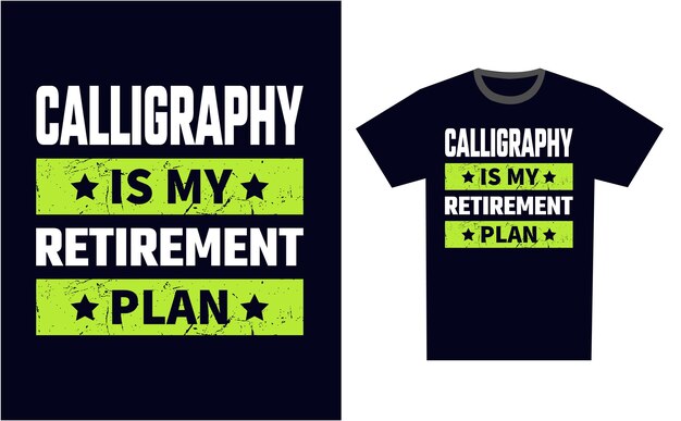 Vector de plantillas de diseño de camisetas de caligrafía