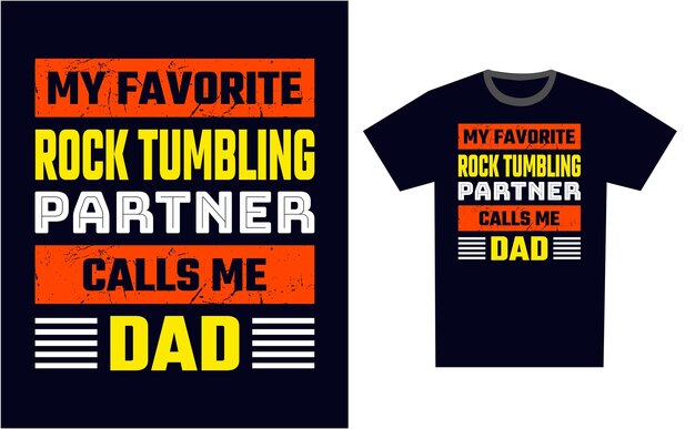 Vector de plantillas de diseño de camisetas de Rock Tumbling