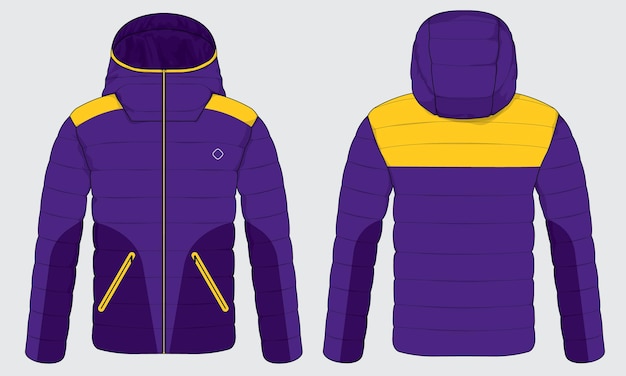 Vector vector de plantillas de diseño de chaquetas de invierno