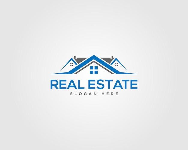 Vector de plantillas de diseño de logotipos de edificios de construcción inmobiliaria