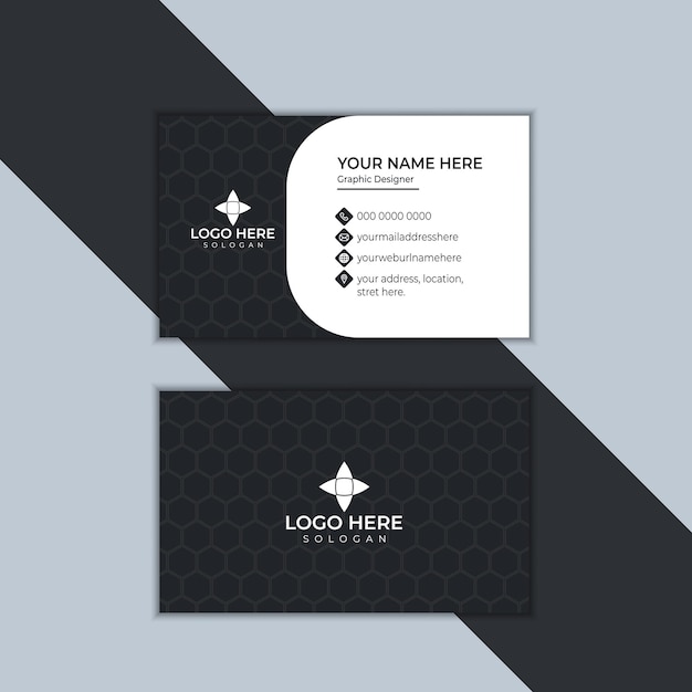 Vector de plantillas de diseño de tarjetas de visita creativas y llamativas