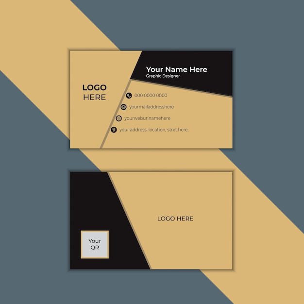 Vector de plantillas de diseño de tarjetas de visita creativas y llamativas