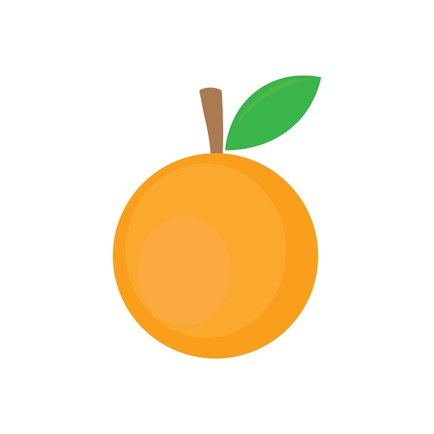 Vector de plantillas de íconos de frutas naranja