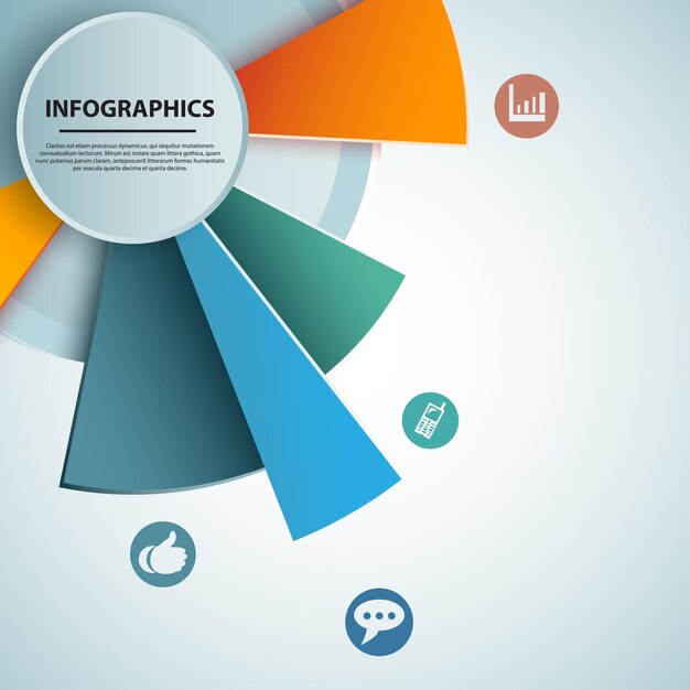 vector de plantillas infográficas frescas y contemporáneas